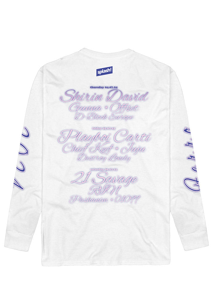 Splash! Festival - Airbrush White - Longsleeve | Men-Image